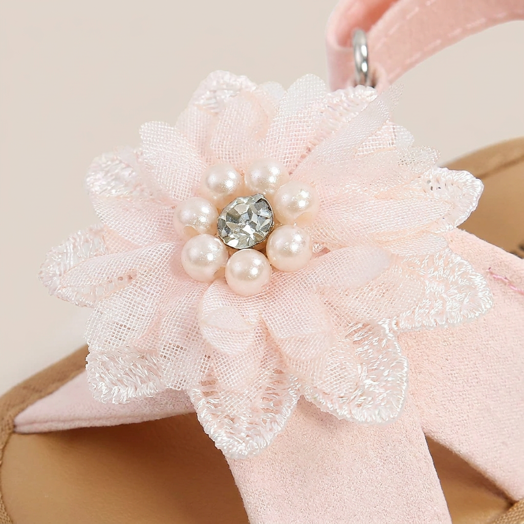 Flower Bow Slingback Sandals
