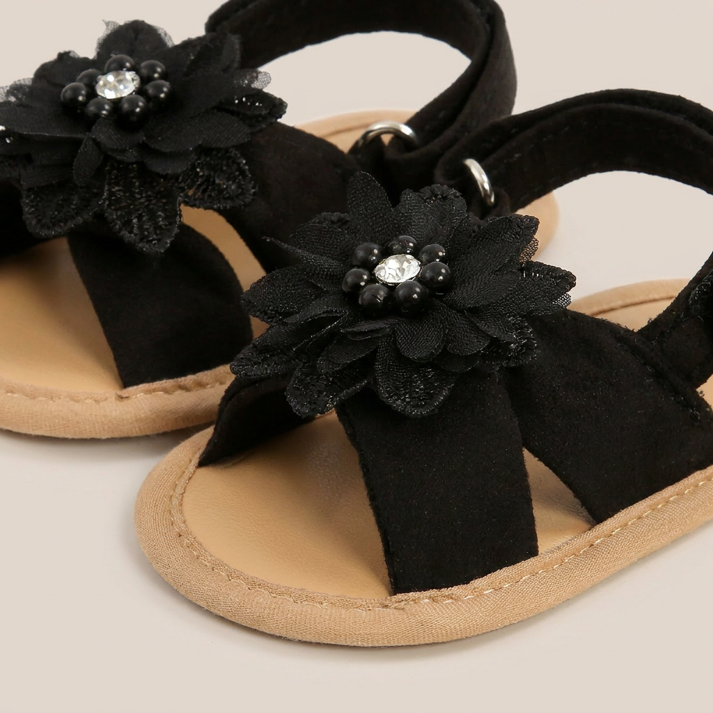 Flower Bow Slingback Sandals