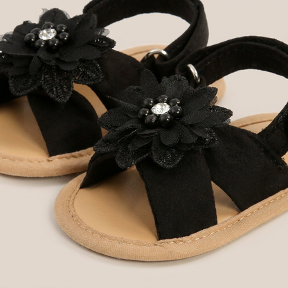 Flower Bow Slingback Sandals