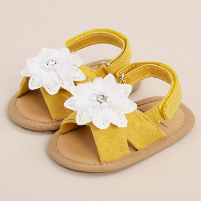Flower Bow Slingback Sandals