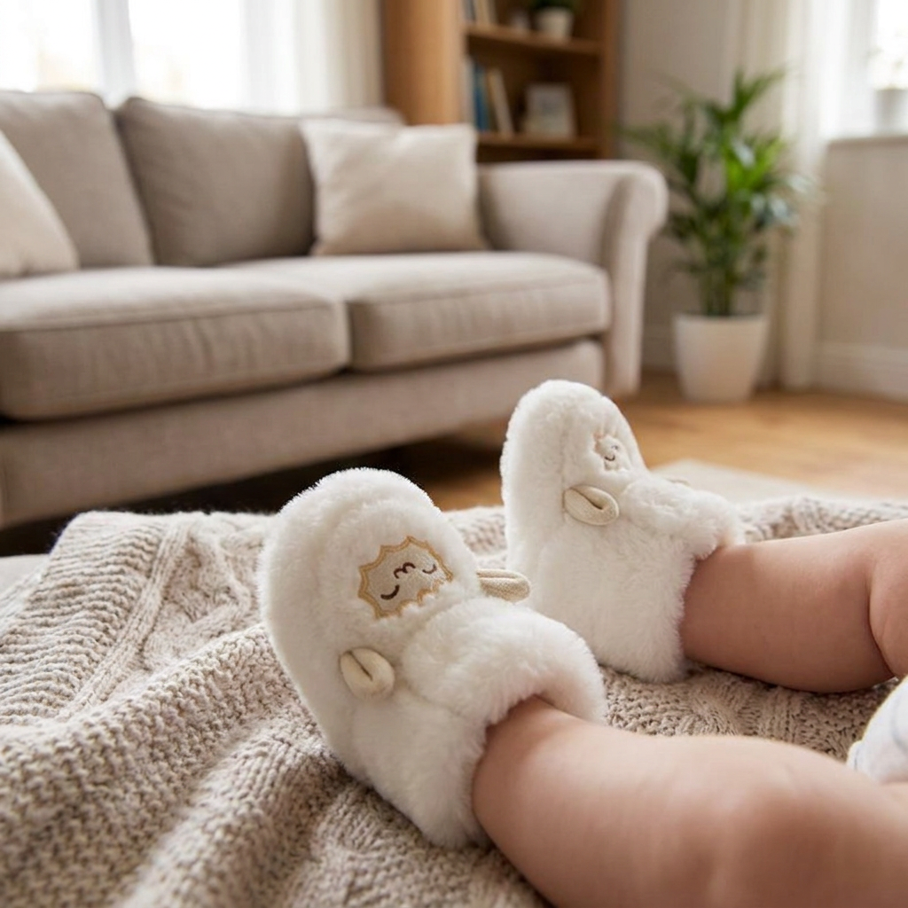 Warm & Cozy Fleece-Lined Baby Booties with Soft Non-Slip Soles