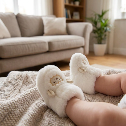 Warm & Cozy Fleece-Lined Baby Booties with Soft Non-Slip Soles