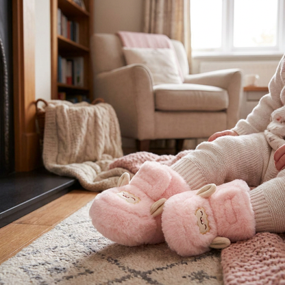 Warm & Cozy Fleece-Lined Baby Booties with Soft Non-Slip Soles