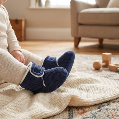Warm & Cozy Plush Baby Booties with Soft, Non-Slip Soles