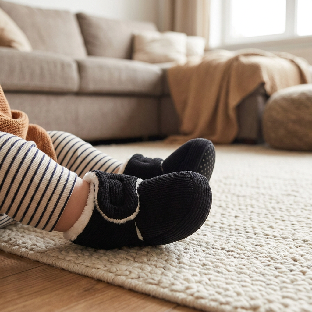 Warm & Cozy Plush Baby Booties with Soft, Non-Slip Soles