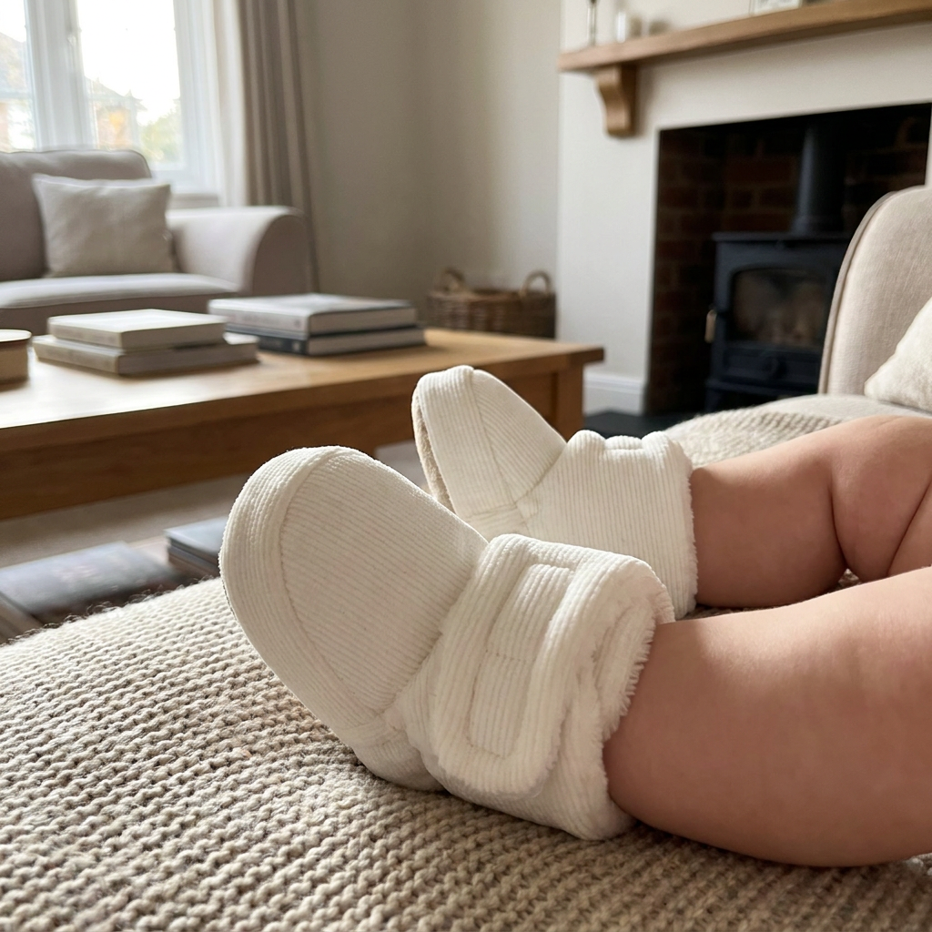Warm & Cozy Plush Baby Booties with Soft, Non-Slip Soles