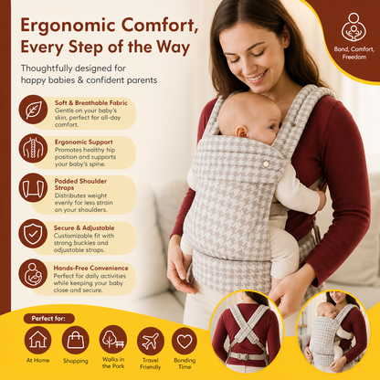 Ergonomic Baby Carrier – Breathable & Adjustable