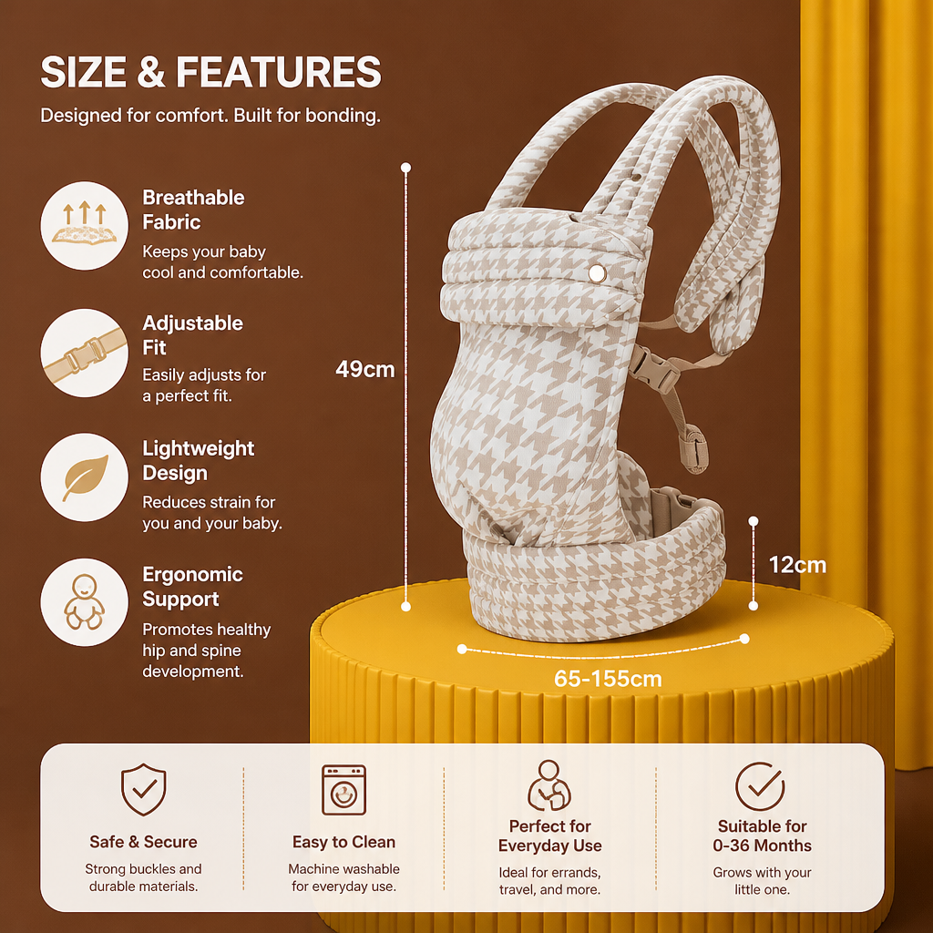 Ergonomic Baby Carrier – Breathable & Adjustable