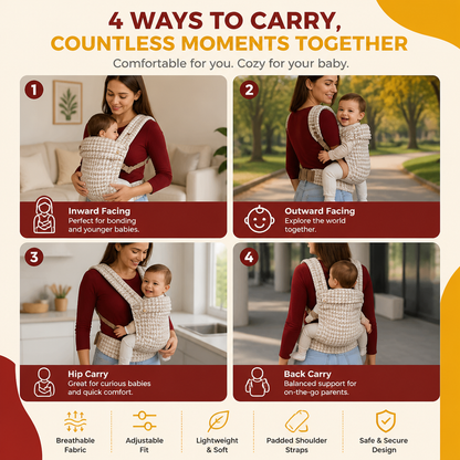 Ergonomic Baby Carrier – Breathable & Adjustable