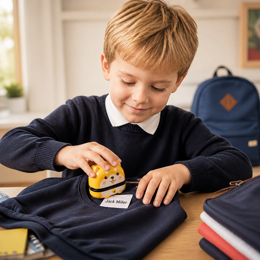 Personalized Kids’ Permanent Name Stamp for Clothing & School Supplies