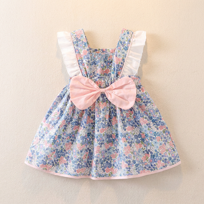 Vintage Bloom Bow Dress