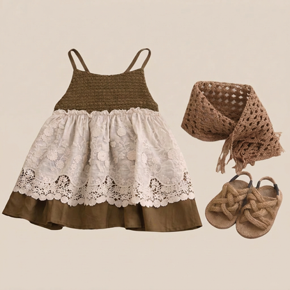 Boho Lace Outfit Set & Hat
