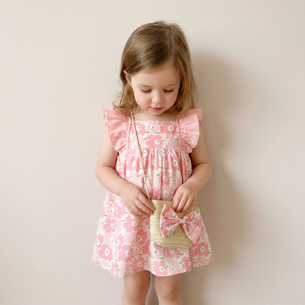 Sunny Bloom Dress Set & Bag