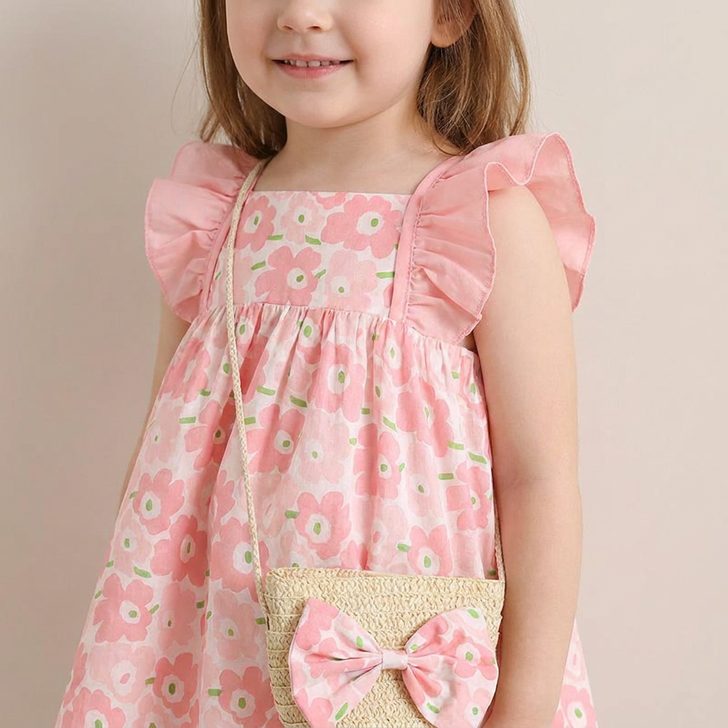Sunny Bloom Dress Set & Bag