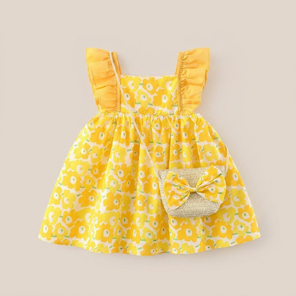 Sunny Bloom Dress Set & Bag