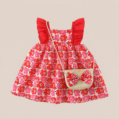 Sunny Bloom Dress Set & Bag