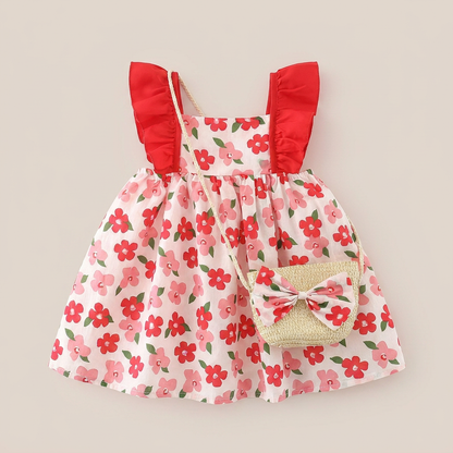 Sunny Bloom Dress Set & Bag