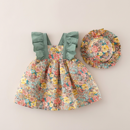 Wildflower Garden Dress Set & Hat