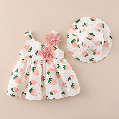 Blossom Picnic Dress Set & Hat