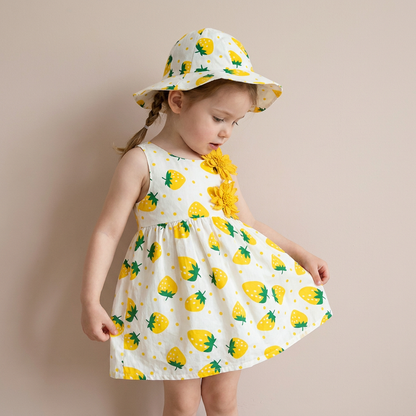 Blossom Picnic Dress Set & Hat