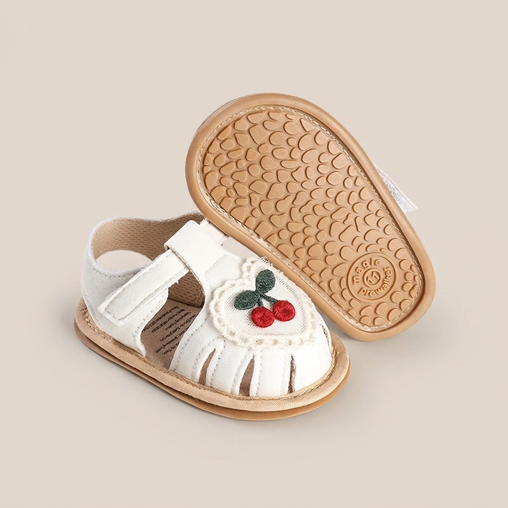 Cherry Heart Closed-Toe Sandals