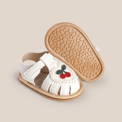 Cherry Heart Closed-Toe Sandals