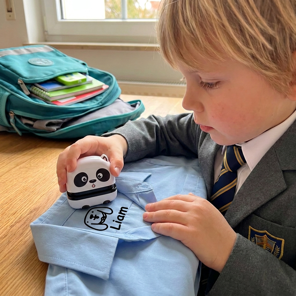 Personalized Kids’ Permanent Name Stamp for Clothing & School Supplies