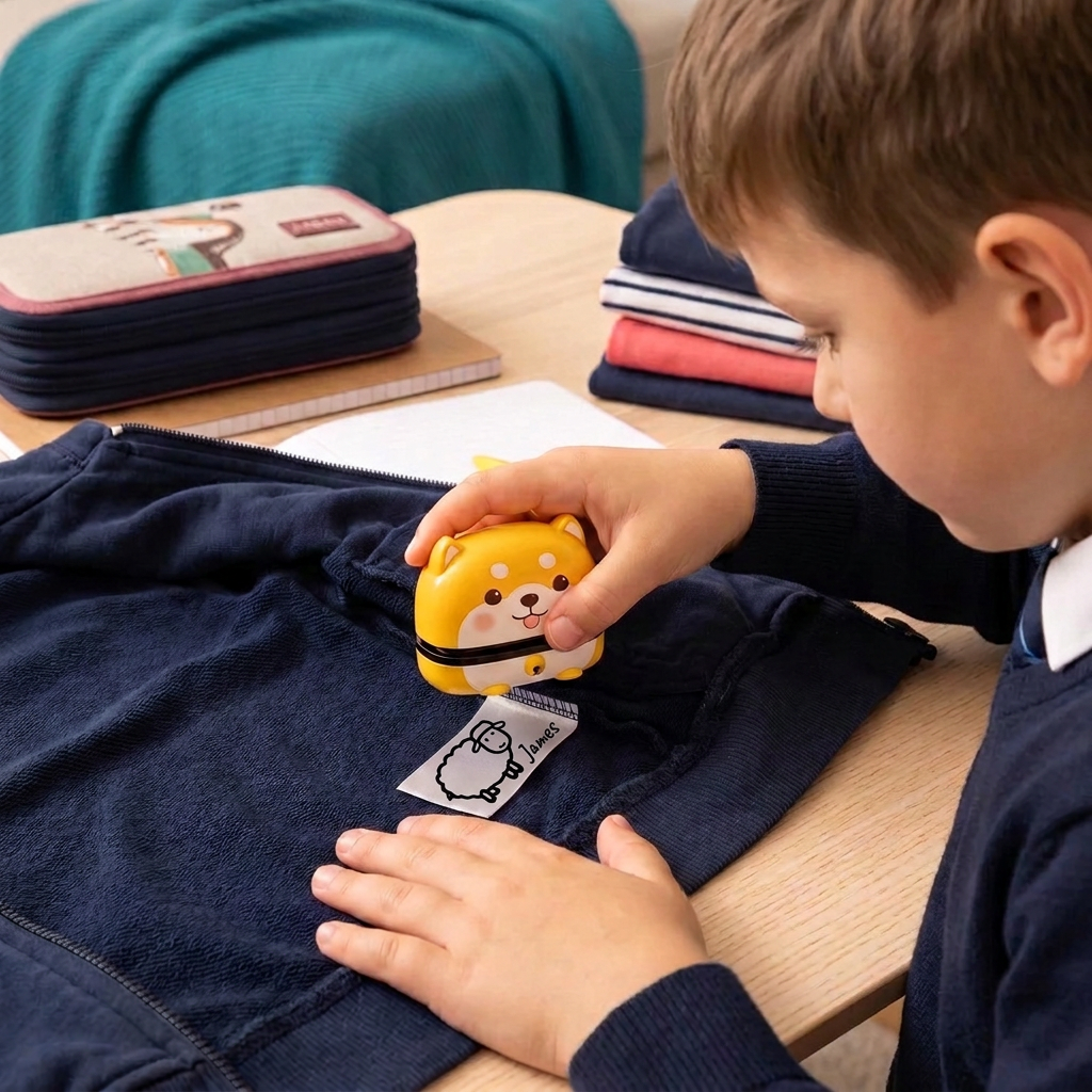 Personalized Kids’ Permanent Name Stamp for Clothing & School Supplies