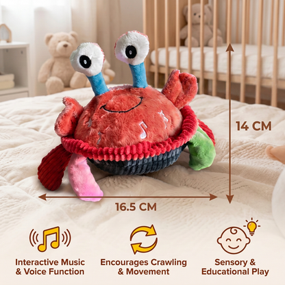 Interactive Musical Crab with Voice Function – Moving Educational Toy for Babies