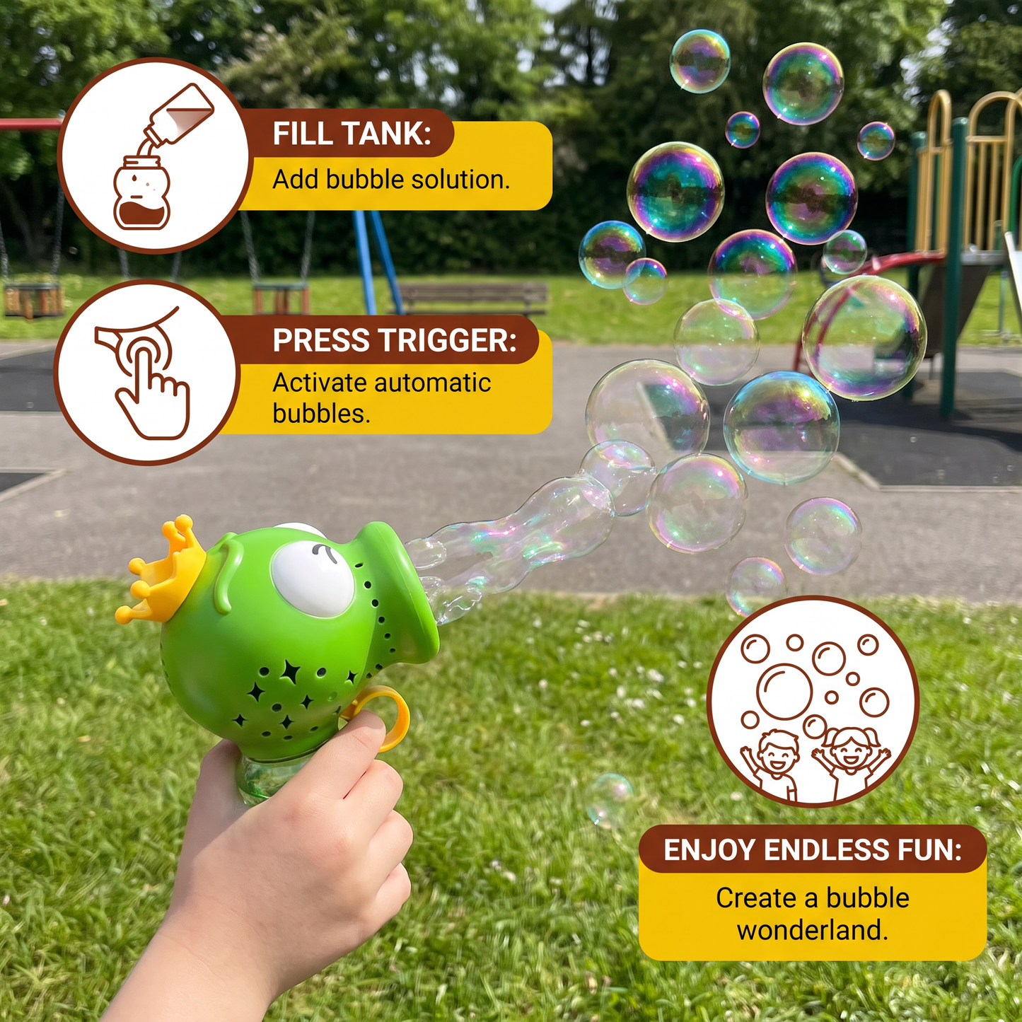 Cute Automatic Bubble Machine – Electric Bubble Blower for Kids