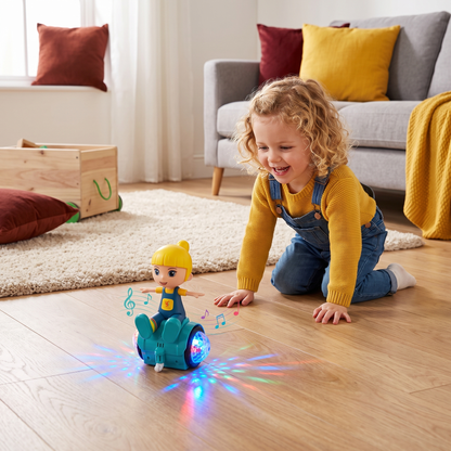 Interactive 360° Dancing Balance Toy with Lights & Music
