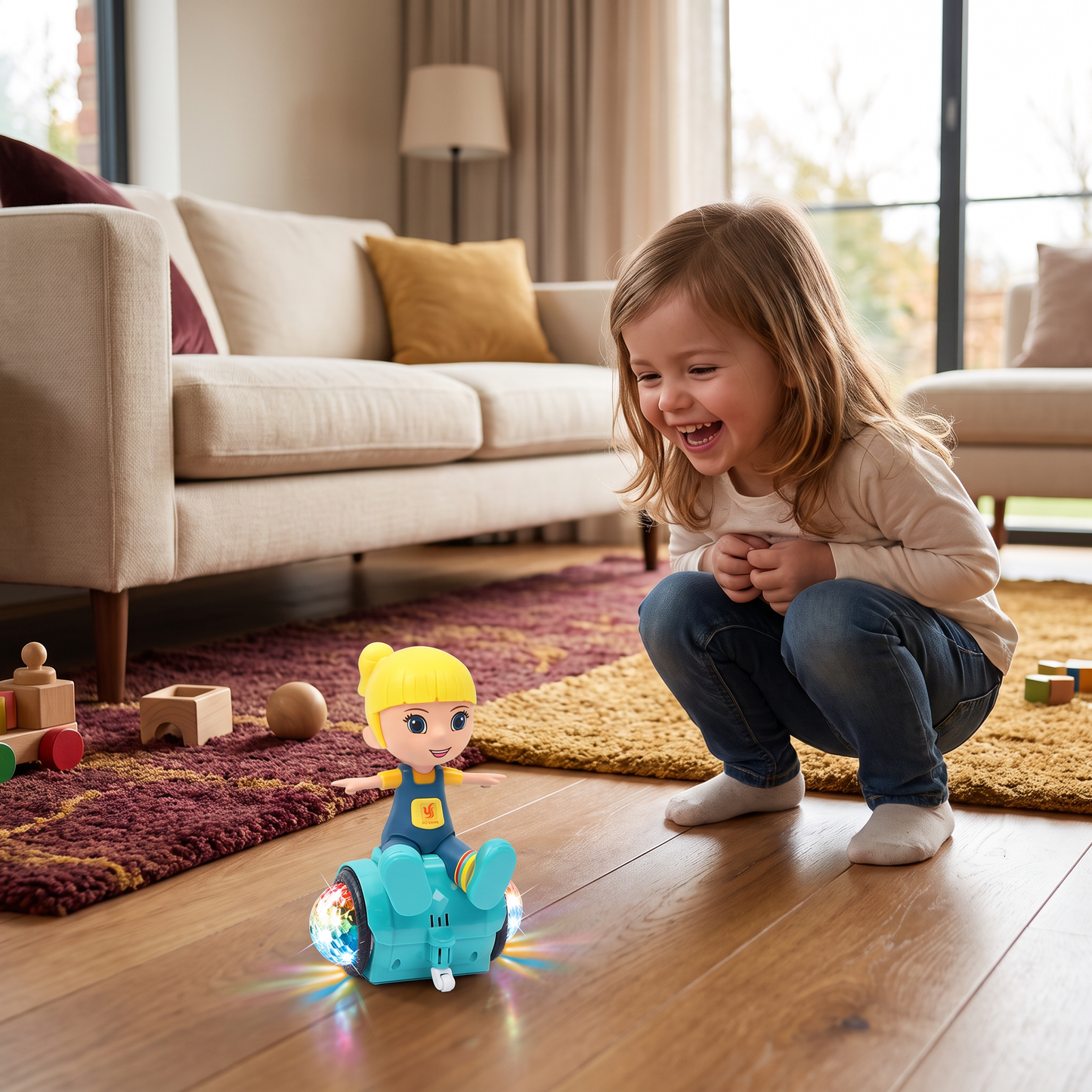 Interactive 360° Dancing Balance Toy with Lights & Music