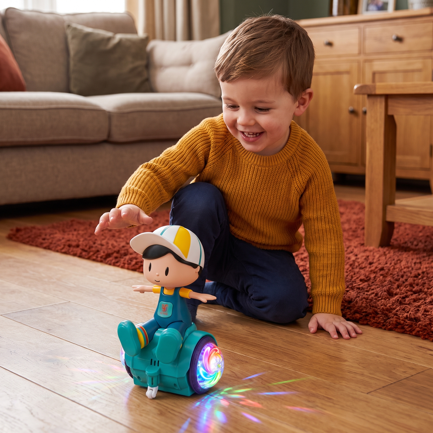 Interactive 360° Dancing Balance Toy with Lights & Music