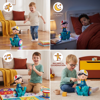 Interactive 360° Dancing Balance Toy with Lights & Music