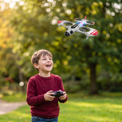 2-in-1 Remote Control Fighter Jet & Drone Toy