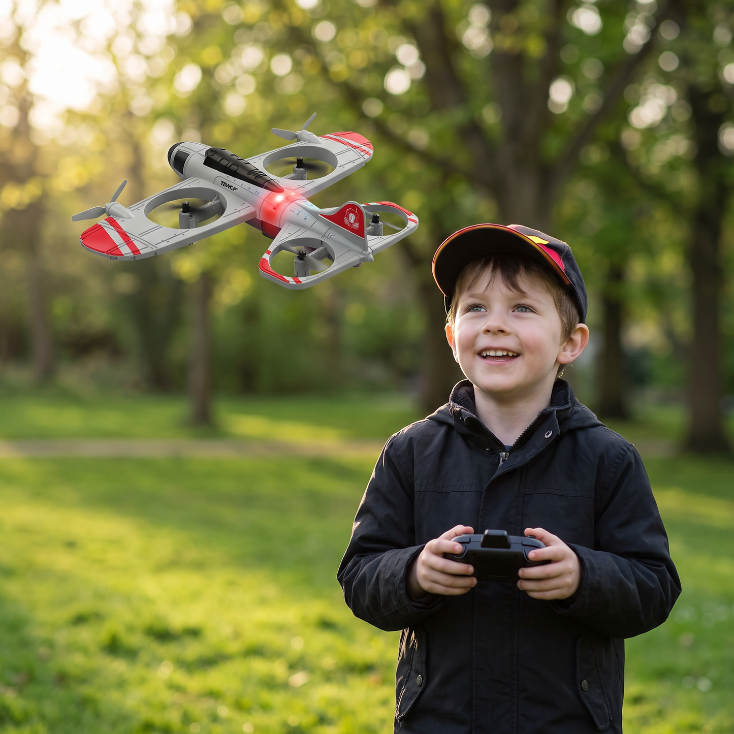 2-in-1 Remote Control Fighter Jet & Drone Toy