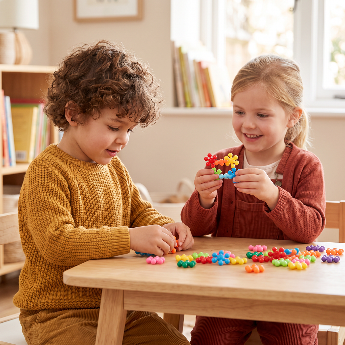 Montessori Plum Blossom Building Block Set