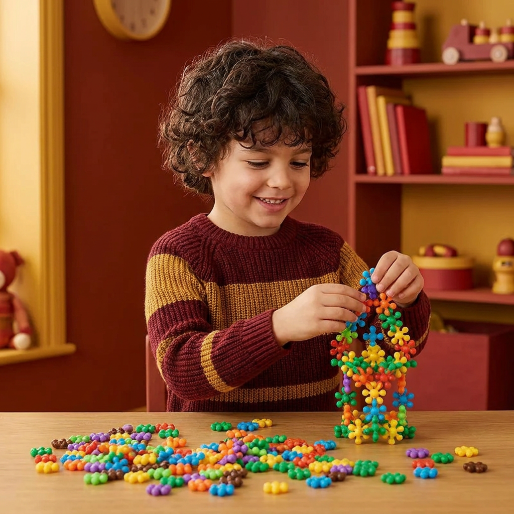Montessori Plum Blossom Building Block Set