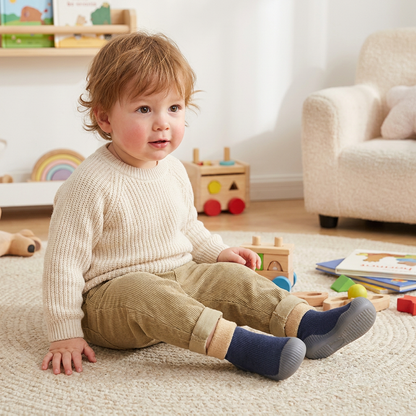 Warm Baby Walking Sock Shoes with Soft Non-Slip Soles