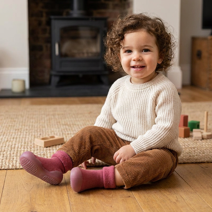Warm Baby Walking Sock Shoes with Soft Non-Slip Soles
