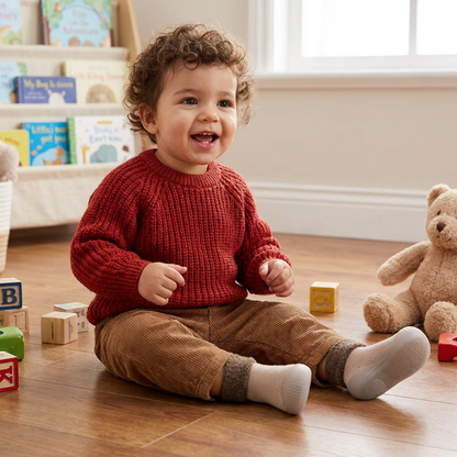 Warm Baby Walking Sock Shoes with Soft Non-Slip Soles