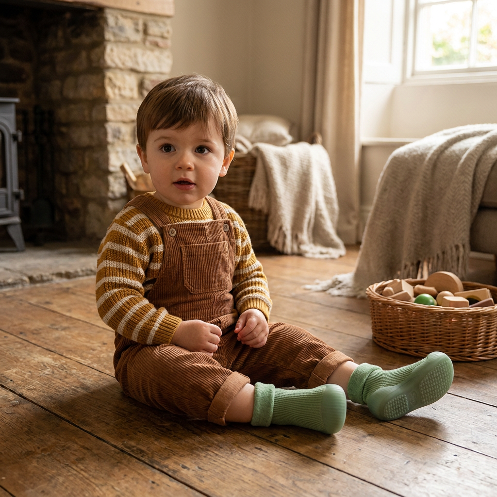 Warm Baby Walking Sock Shoes with Soft Non-Slip Soles