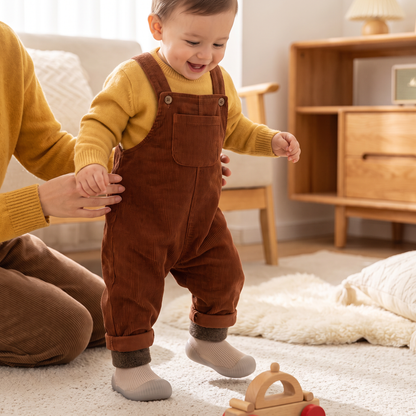 Warm Baby Walking Sock Shoes with Soft Non-Slip Soles