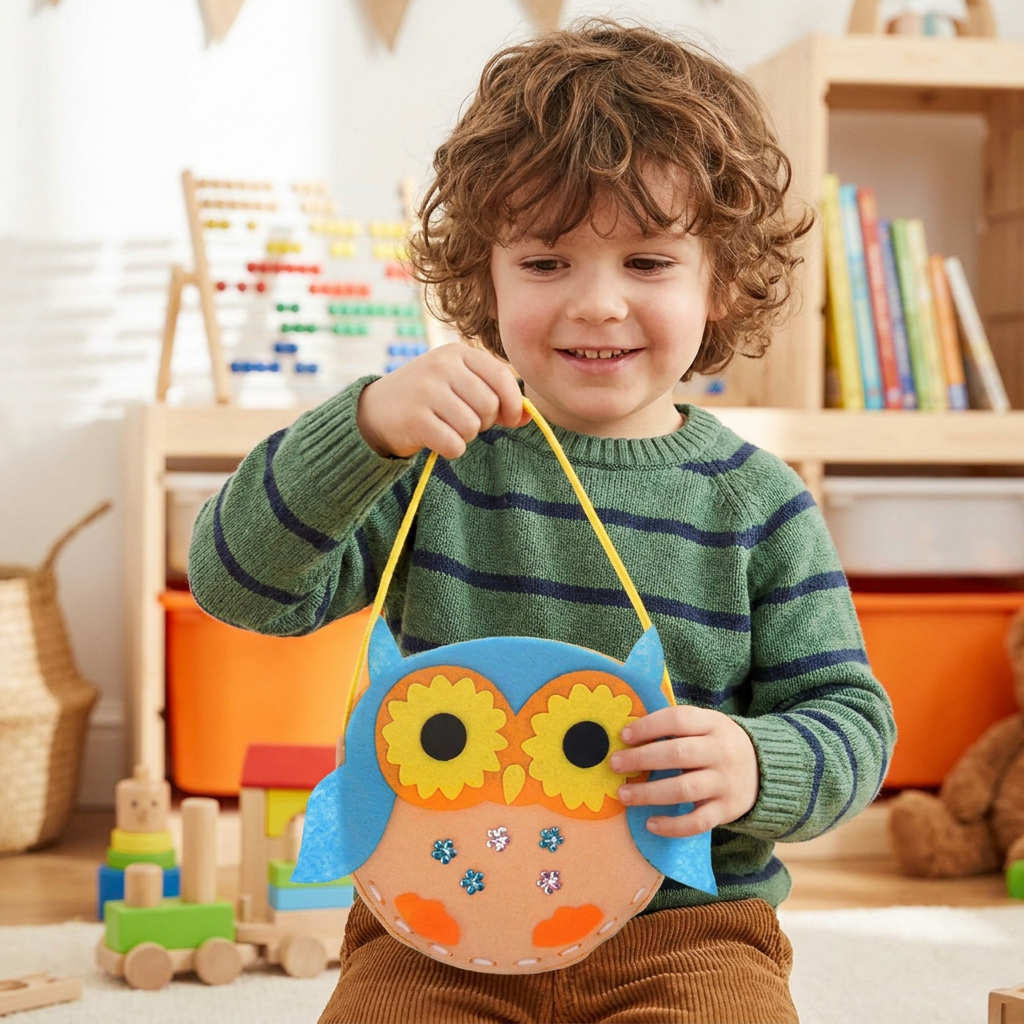 DIY Cute Felt Handbag Sewing Craft Kit for Kids