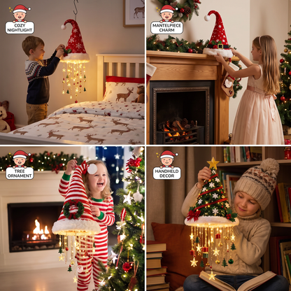 Christmas Santa Hat Lights with LED String Decorations