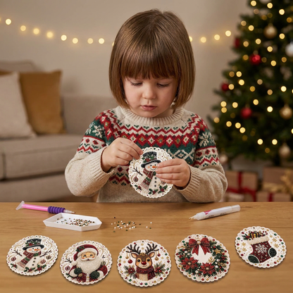 DIY Christmas Wooden Ornament Diamond Painting Kit