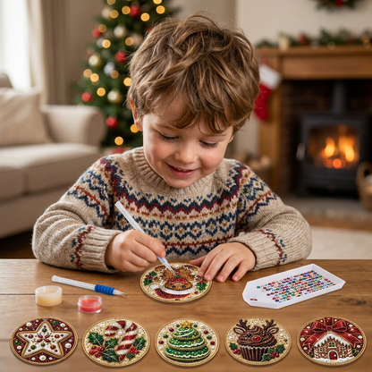 DIY Christmas Wooden Ornament Diamond Painting Kit
