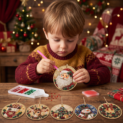 DIY Christmas Wooden Ornament Diamond Painting Kit