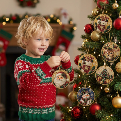 DIY Christmas Wooden Ornament Diamond Painting Kit