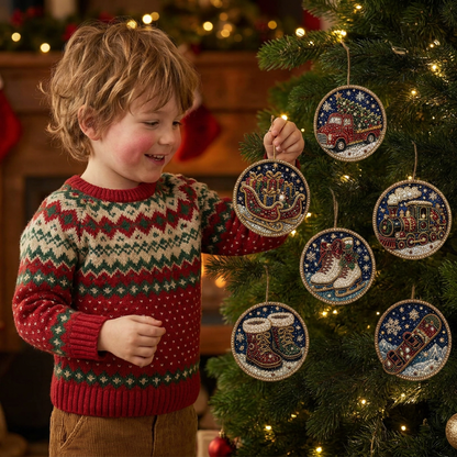 DIY Christmas Wooden Ornament Diamond Painting Kit